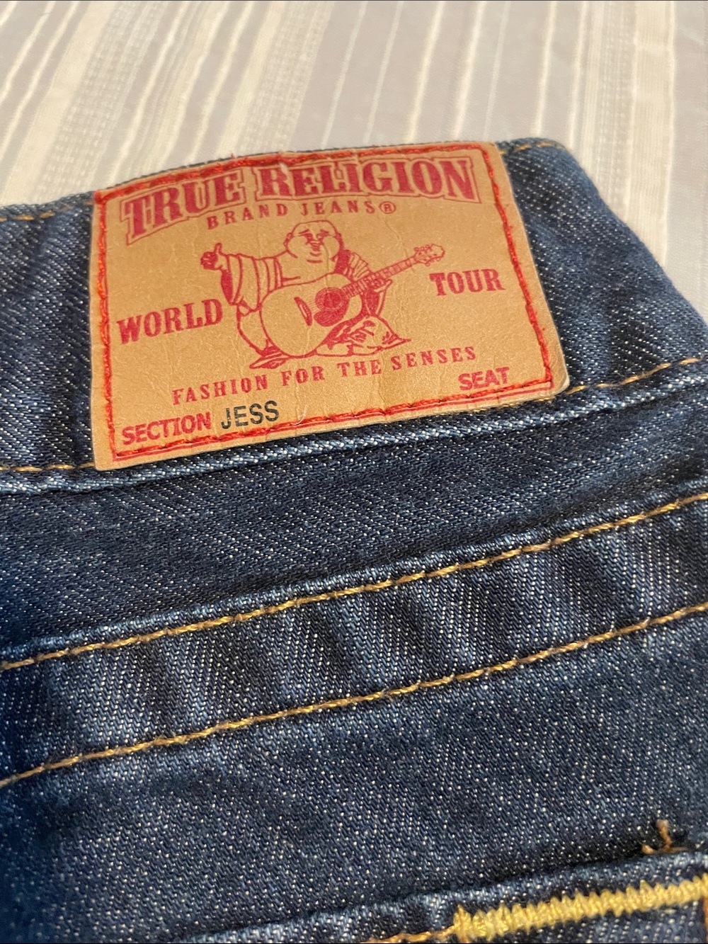True Religion Dark Indigo Denim Shorts - Picture 9 of 11